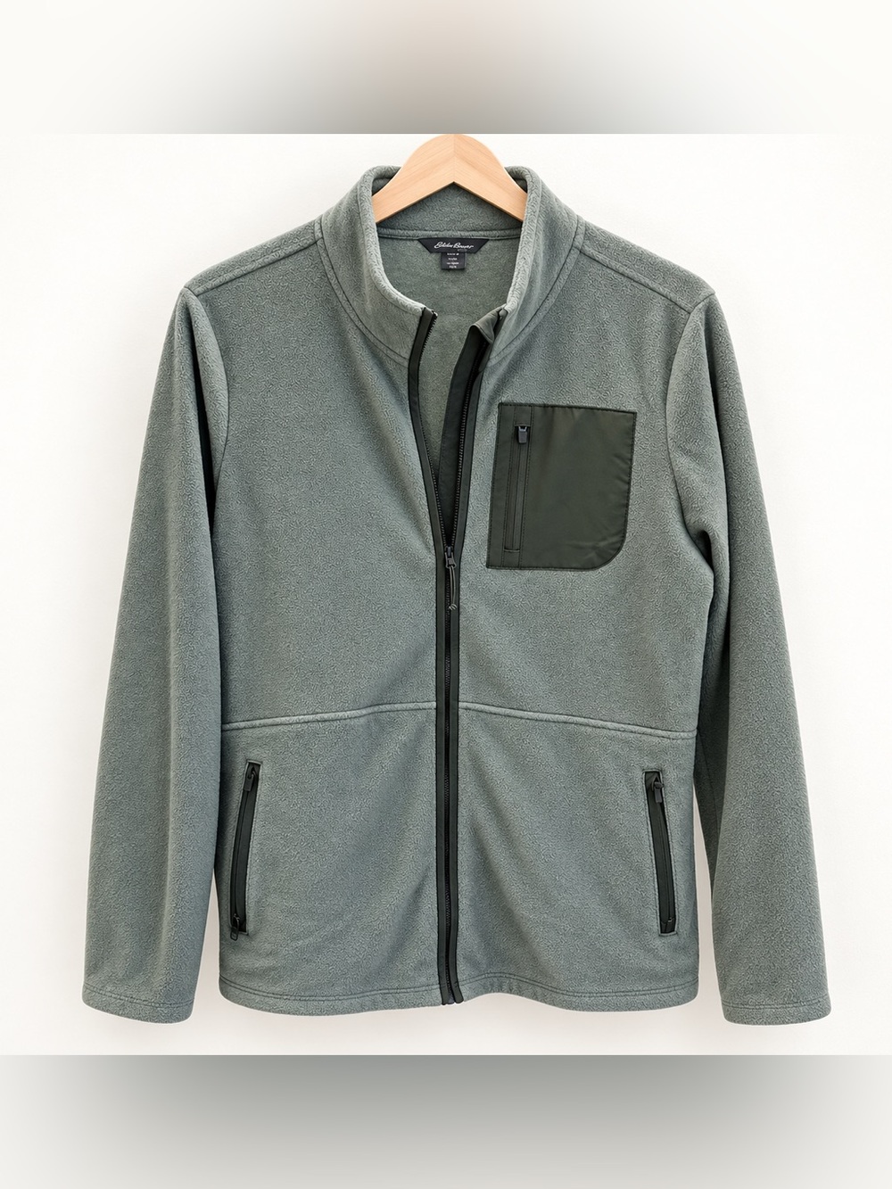 Eddie Bauer Sage Green Lightweight Fleece Jacket